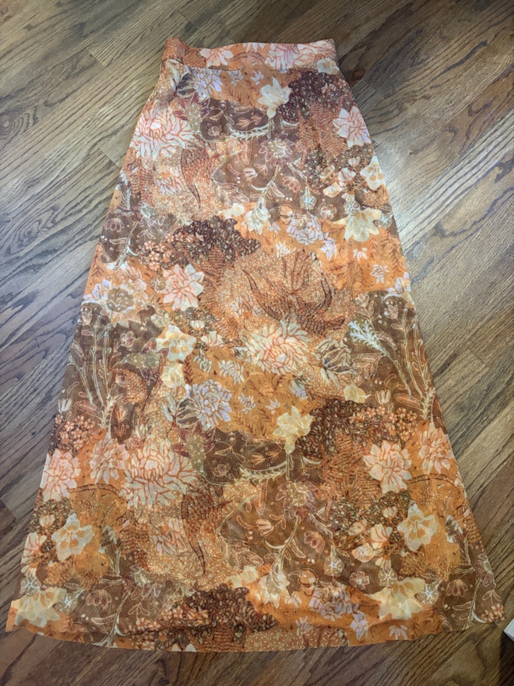 Misa Skirt in Orange and Brown